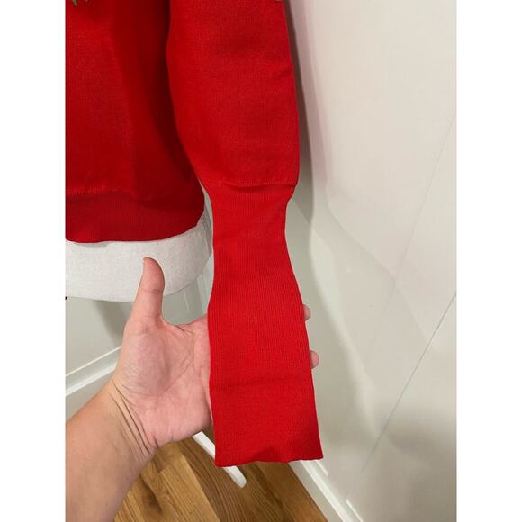 Molly Goddard Sonia Jacquard-Knit Cotton Cardigan in Red - Picture 7 of 15